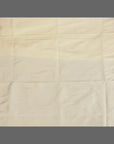 Saree with pink border and floral embroidery on a white background