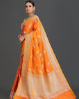 Orange Banarasi Saree