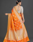 Orange Banarasi Saree