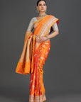 Orange Banarasi Saree