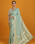 Pastel Green Tissue Saree
