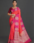 Orange Banarasi Saree