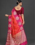 Orange Banarasi Saree