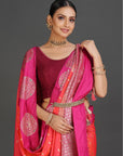 Orange Banarasi Saree