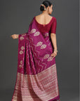Plum Banarasi Saree
