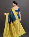 Blue Silk Kanjivaram Saree
