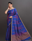 Royal Blue Soft Silk Handwoven Kanjivaram Saree
