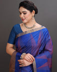 Royal Blue Soft Silk Handwoven Kanjivaram Saree