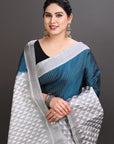 Blue Soft Silk Handwoven Kanjivaram Saree