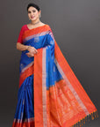Blue Soft Silk Handwoven Kanjivaram Saree
