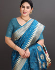 Blue Silk Paithani Saree