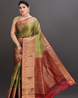 Mehendi Green Silk Kanjivaram Saree