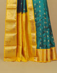 Emerald green silk kanjivaram saree
