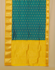 Emerald green silk kanjivaram saree