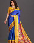 blue paithani saree