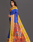 blue paithani saree