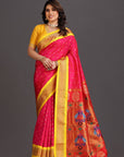 Rani Pink Paithani Silk Saree