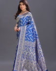 Blue Banaras Silk Saree