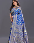 Blue Banaras Silk Saree