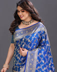 Blue Banaras Silk Saree