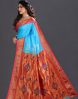 Blue Paithani Silk Saree