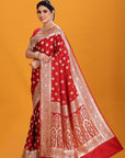 Maroon Banaras Silk Saree