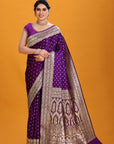 Purple Banaras Silk Saree