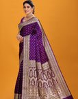 Purple Banaras Silk Saree