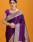 Purple Banaras Silk Saree