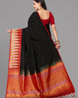 Black soft silk saree
