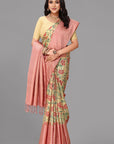 Cream soft silk saree