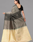 Black soft silk saree