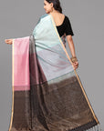 Earthy multicolor soft silk saree