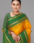 Mango yellow soft silk saree