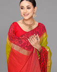 Parrot soft silk saree