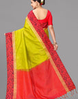 Parrot soft silk saree