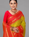 Parrot soft silk saree