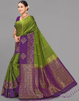 Mahendi by purpal kanjivaram soft silk saree