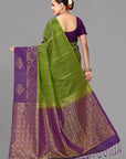 Mahendi by purpal kanjivaram soft silk saree