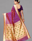 Majenta organza paithani saree