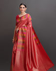 Rani pink Soft Tissue Saree