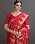 Rani Pink Soft Tissue Saree