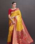 Yellow Soft Tissue Saree