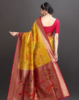 Yellow Soft Tissue Saree