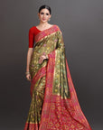 Mehendi Green Soft Tissue Saree