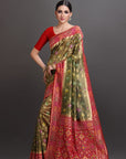 Mehendi Green Soft Tissue Saree