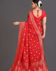 Red Georgette Bandhani Saree
