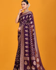Magenta Georgette Saree