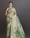 Pista Green Soft Tissue Saree