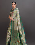 Pista Green Soft Tissue Saree